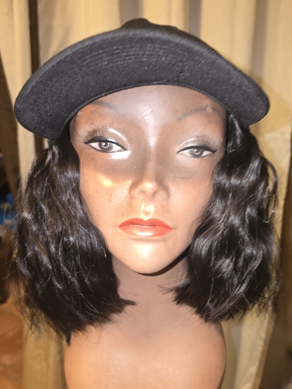 Wavy Bob Synthetic Wig with Cap